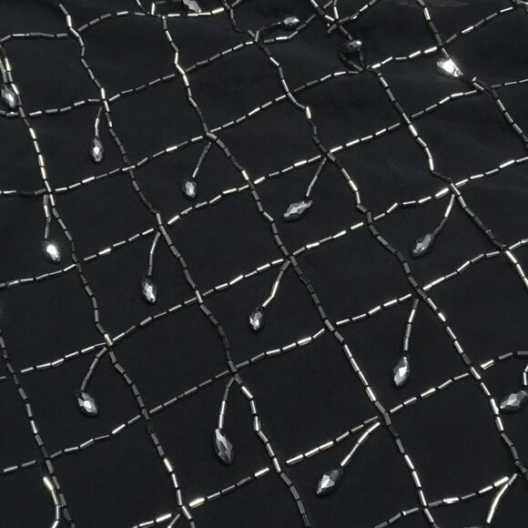 LPA spaghetti strap black dress with silver sequin - Picture 5 of 6